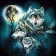 thumbnail image 5 of 5D DIY diamante pintura Lobo mosaico 5D punto de cruz cuadrado taladro bordado decoración imagen artesanía Kearding JJ13334-00, 5 of 6