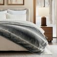 thumbnail image 6 of EVERGRACE Ultra Soft Luxury Fluffy Mink Faux Fur Throw Blanket, Thick Warm Fall Winter Blankets for Bed, Couch, Cozy Plush Reversible Blanket for Chair, Sofa (Ombré Silver Onyx, 60"x80"), 6 of 8