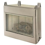 42 in. Outdoor Vent Free Fireplace System - Natural White Stacked Brick Liner