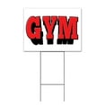 thumbnail image 1 of Gym Red (18" x 24") Yard Sign, Includes Metal Step Stake, 1 of 6