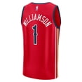 thumbnail image 3 of Youth Fanatics Zion Williamson Red New Orleans Pelicans Fast Break Player Jersey - Statement Edition, 3 of 3