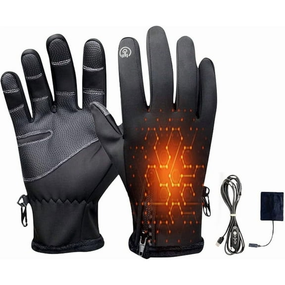 Rechargeable Heated Gloves for Women Men, Thin Heated Gloves for Winter, Waterproof & Non-Slip Heating Glove, 3/1 Adjustable Heating Modes, Thermal Hand Warmers for Cycling Skiing