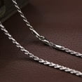 thumbnail image 3 of HOOUN Solid 925 Silver Chain Lucky 2mm Twist Rope Necklace 13g/27.5inch, 3 of 5