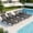 Grey, variant on CDCASA Patio Chaise Lounge Chair with Wheels, 6-Position Adjustable HDPE Outdoor Lounge Chair, Pool Lounge Chairs with Cup Holder, Grey