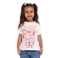 thumbnail image 2 of Minnie Mouse Toddler Graphic Americana Crewneck Tee with Short Sleeves, Sizes 12M-5T, 2 of 6
