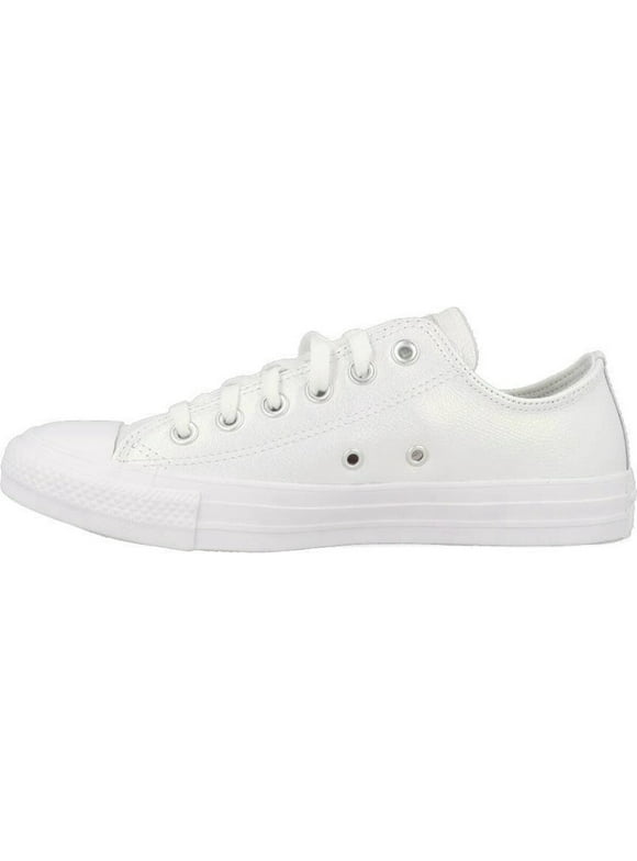Kids White Leather Converse