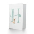 thumbnail image 2 of Artery8 Greeting Card Cute Bunny Rabbit New Baby 1st Alphabet Letter H For Child Kids Daughter Son Granddaughter Grandson Birthday Card, 2 of 3