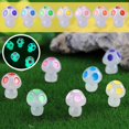 thumbnail image 2 of Luminous Mini Mushroom Glow In The Dark Bonsai Figurines Ornament New Sell U7F1, 2 of 8