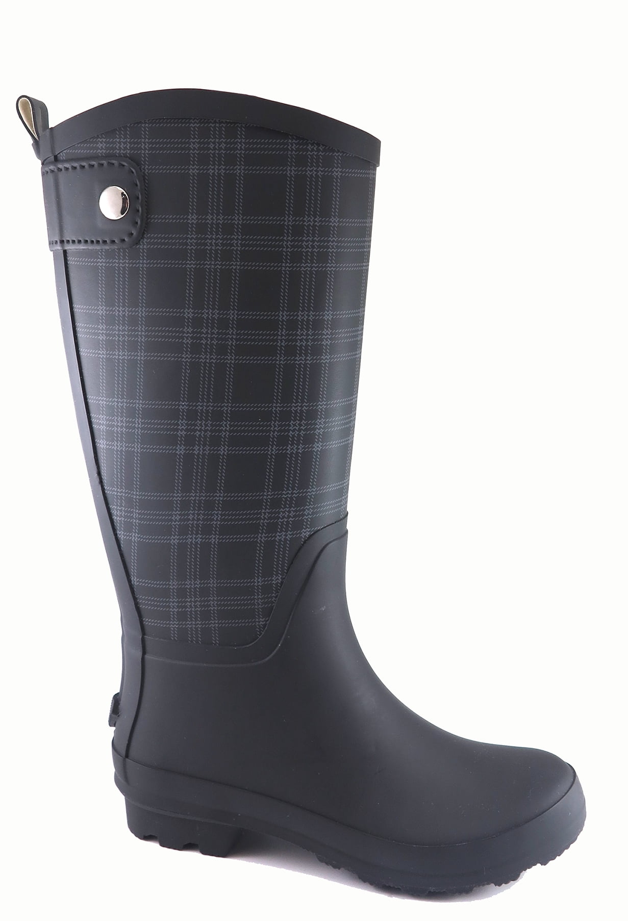plaid rain boots for sale