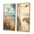 thumbnail image 3 of Designart "Beach Photo Coastal euphony I" Coastal Beach Framed Wall Art Set Of 2 - Beige Beach Framed Canvas Set For Living Room Decor, 3 of 7