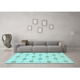 thumbnail image 3 of Ahgly Company Indoor Rectangle Solid Light Blue Modern Area Rugs, 4' x 6', 3 of 4