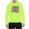 thumbnail image 2 of Wild Bobby Beauty From Ashes Groovy Font With Stars Vintage Unisex Hoodie Sweatshirt, Safety Green, XX-Large, 2 of 6