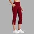 thumbnail image 2 of GUACER Womens Capri Pants Trendy Elastic Waisted Slim Fit Pockets Casual Yoga Pants, 2 of 9