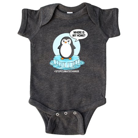 

Inktastic Stop Climate Change Where is My Home with Baby Penguin Gift Baby Boy or Baby Girl Bodysuit