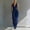 02-Blue, variant on Women's 2 Piece Halter Outfit Set, Deep V Neck Wrap Top with High Waist Wide Leg Pants, Solid Color Elegant Casual Suit with Pockets for Work Party Daily Wear 03-Light Brown L