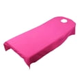 thumbnail image 2 of GUOOL Housse de Lit de Massage Rosée Base de Table Traitement Canapés Drap avec Trou pour le Visage Rouge Rose, 2 of 7