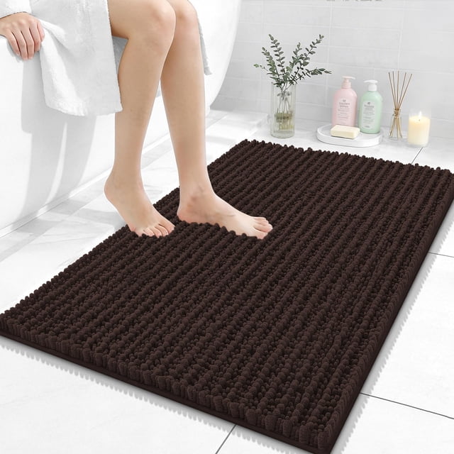 Tapete de baño OLANLY 91 x 61 cm, suave, absorbente y antideslizante