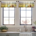 thumbnail image 3 of LALILO Kitchen Curtain Valance Happy Man Green Grass Meadow Rod Pocket Window Curtain 52"x 18" Set of 2, 3 of 5