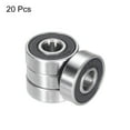 thumbnail image 3 of 8x22x7mm Skateboard Bearing 608-2RS Steel Ball Bearings Rubber Sealed Shielded Miniature, 20 Pack, 3 of 6