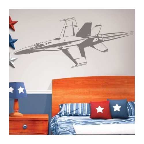 Borders Unlimited Camo Fighter Jet Sudden Shadow Wall Decal
