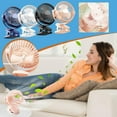 thumbnail image 2 of Needhep Desk Fan With Remote,Small Bladeless Fan, Small Fans for Desk, Small Wall Mount Fan, Portable Camping Fan (White), 2 of 6