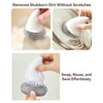 thumbnail image 4 of SeekLGT Cast Iron Pan Scrubber Kitchen Scrub Brush Stainless Pot Cleaner Novelty Dish Scrubber for Skillet Cookware Grill and Heavy Duty Cleaning, 1 Brush, 4 of 9