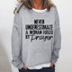 thumbnail image 2 of Sudadera de gran tamaño con estampado de letras y texto divertido para mujer, cuello redondo, manga larga, suelta, blusa individual Fridja  hkj1634, 2 of 3