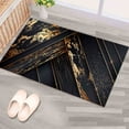 thumbnail image 4 of Kitchen Rug, Entry Rug, Runner Rug, Printed Rug, Black Gold Rug, Abstract Rugs, Gold Rug, Modern Rug, Bridesmaid Gift, Thick Rug, Small Rug, 2.3'x3.3' - 70x110 cm, 4 of 8
