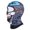 H, variant on 3D Printed Breathable Full Face Mask, Windproof Sunscreen Hood for Motorcycle Cycling and Carnival, Multicolor, One Size