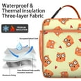 thumbnail image 4 of Owl Insulated Lunch Bag – Waterproof Soft Cooler Tote for Work, Camping & Travel – Reusable Bento Box Thermal Lunch Box for Men & Women, 4 of 6