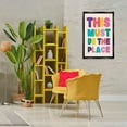 thumbnail image 3 of Stupell Industries Must Be The Place Phrase Text & Numbers Painting Black Floater Framed Canvas Art Print Wall Art, 21 x 31, 3 of 10