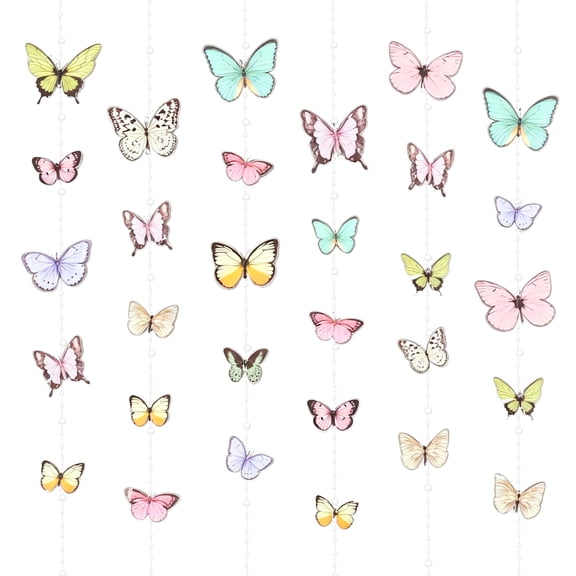Colorful Butterfly Door Hanging Decor Set - Dreamy Fairy Garden Wedding Birthday Party Decoration