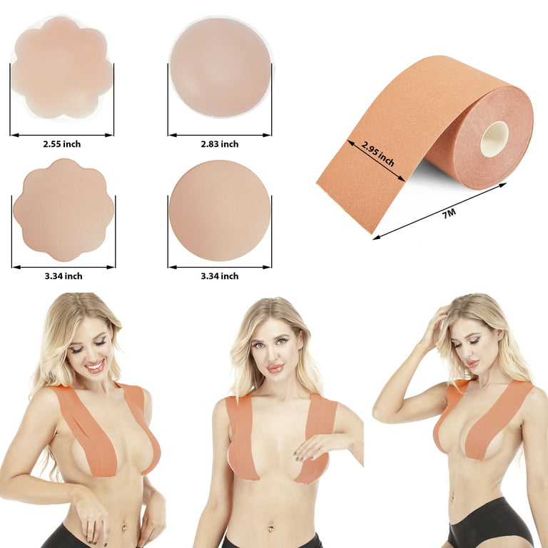 KingShop Boob Tape Bras Nipple Cover,Instant Breast Lift Breast Tape  Accessories Strapless Bra Breast