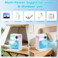 thumbnail image 5 of Portable Air Conditioners, Mini AC Unit Cooling Fan for Bedroom,1200ML Small Air Cooler Fans with Remote, 3 Mist,3 Speed,8 Light,2-8H Timer Personal AC Portable for Office Camping Car Desk (White), 5 of 8