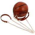 thumbnail image 4 of SHISUYAN 1Pc Small Size Basketball Shape Bag for Leisure Clothing Occasions in Brown, 4 of 8