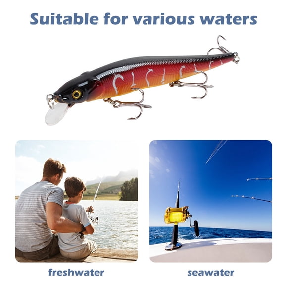 Leurres de Pêche Artificiels Réutilisables Appâts Portables Accessoires pour Eau de Mer et Eau Douce Type I