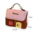 thumbnail image 3 of Colorful Oxford Cloth Cosmetic Storage Box with Unique Small House Design, Layered Storage, Handle for Easy Carry, Suitable for Daily Use, 3 of 8