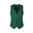 thumbnail image 2 of Men's V-neck Suit Vest Cotton Slim Four Seasons Vest, 2 of 2