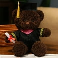 thumbnail image 4 of ​14in PhD Graduation Bear Plush - Cap, Gown & Scroll Stuffed Animal, Embroidered Academic Gift Set w/ Glasses (Gift Box)​​ Pink, 4 of 8