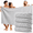 Gray, variant on 4 Oversized Gray Bath Towel Set, Extra Large 40x80 Inch Coral Fleece Towels