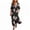 Black, variant on Lnmiateer Women Beach Vacation Swing Dress Collared 3/4 Sleeve Button‑Down Loose Fit With Side Pockets Casual Going‑Out Outfit