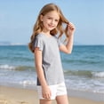 thumbnail image 4 of KyCheLot Kids Boys Girls T-Shirts Solid Color Round Neck Short Sleeve Tops Comfy Breathable Workout T-Shirts, 4 of 7