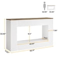 thumbnail image 2 of Tribesigns 55-Inch Modern Console Table, Wood Entryway Table with Storage, Narrow Long Sofa Table Behind Couch for Living Room, Foyer, Entryway, White, 2 of 8