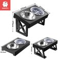 thumbnail image 2 of Kimpets Dogs Double Bowls Stand 3 Adjustable Height Pet Slow Feeding Dish Bowl Medium Big Dog Elevated Food Water Feeders Table ShopWise Round, 2 of 8