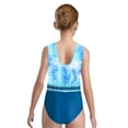 thumbnail image 5 of iiniim Kids Girls Patchwork Printed Dance Leotard Figure Skating Performance Costume Shiny Rhinestone Bodysuit Snowflake 12, 5 of 7