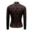thumbnail image 3 of Womens T Shirts Blouses Long Sleeve Sheer See Through Mock Neck Floral Embroidery Sheer Blouce Fishne Womens Shirts Tank,Black,S, 3 of 4