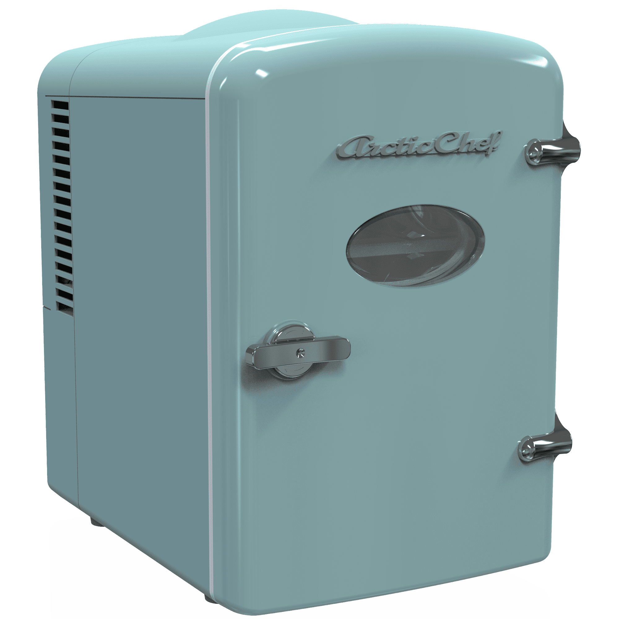 Arctic Chef Portable Mini Retro 6 Can Beverage Refrigerator, Blue