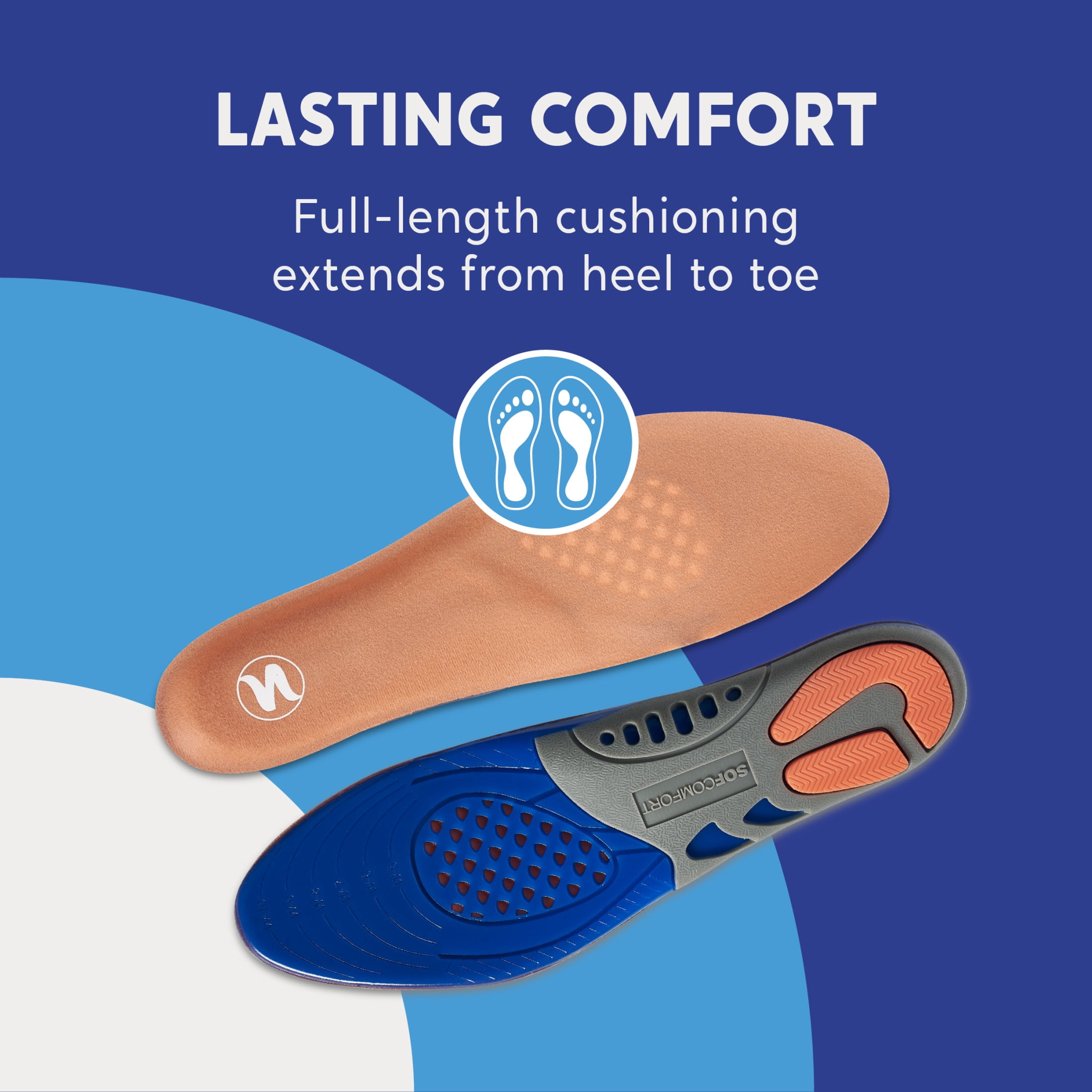 Sof Comfort Gel  Support Men's 2 Pack Male