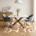 thumbnail image 3 of ODIKA 5'x7' Warm Earth Tones Geometric Design Washable Area Rug Mid Century Modern Patterned Shapes Non-Slip, Low Pile, Stain Resistant for Guest Room, Lounge, Apartment, 3 of 7
