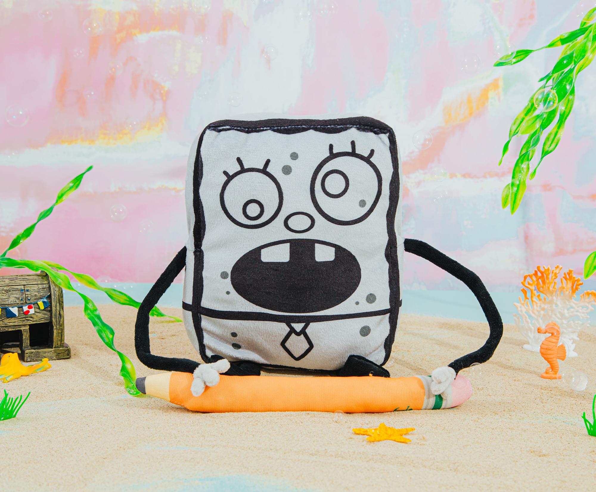 Nickelodeon Spongebob Squarepants Peluche 'SpongeGar' – 25,4 Cm, Morbido, Collezione Ufficiale, Stile Preistorico